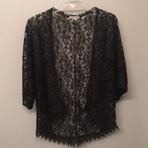 black lace cardigan